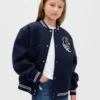 Chaqueta bomber infantil con logotipo «Varsity»