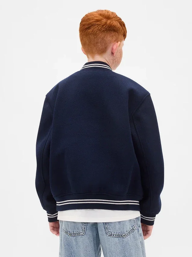 Chaqueta bomber infantil con logotipo «Varsity»
