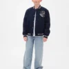 Chaqueta bomber infantil con logotipo «Varsity»