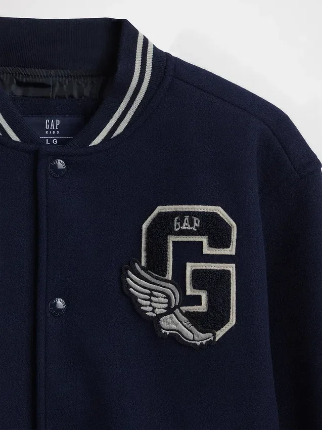 Chaqueta bomber infantil con logotipo «Varsity»