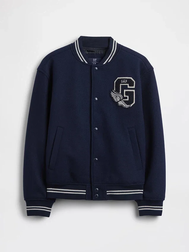 Chaqueta bomber infantil con logotipo «Varsity»