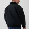 Chaqueta bomber infantil de lona con forro de sherpa