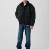 Chaqueta bomber infantil de lona con forro de sherpa