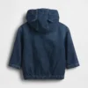 Chaqueta con capucha de denim ultrasuave para bebés