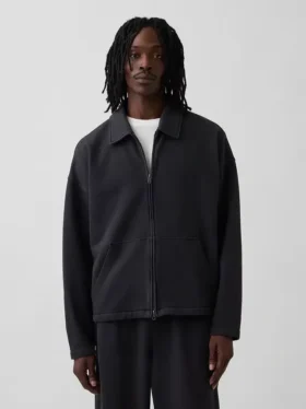 Chaqueta con cremallera oversize de peso grueso para adulto