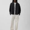 Chaqueta con cremallera oversize de peso grueso para adulto