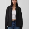 Chaqueta con cremallera oversize de peso grueso para adulto