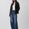 Chaqueta con cremallera oversize de peso grueso para adulto