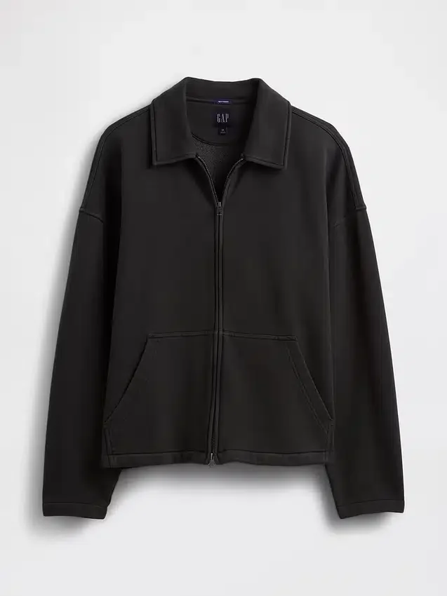 Chaqueta con cremallera oversize de peso grueso para adulto