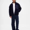 Chaqueta con cremallera oversize de sherpa reciclado y logotipo