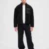 Chaqueta con cremallera oversize de sherpa reciclado y logotipo