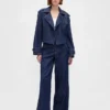Chaqueta corta tipo trench de denim ultrasuave