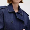 Chaqueta corta tipo trench de denim ultrasuave