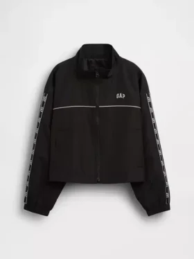 Chaqueta cortavientos con logo de corte holgado para niños