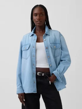Chaqueta de camisa vaquera de estilo western