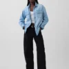 Chaqueta de camisa vaquera de estilo western