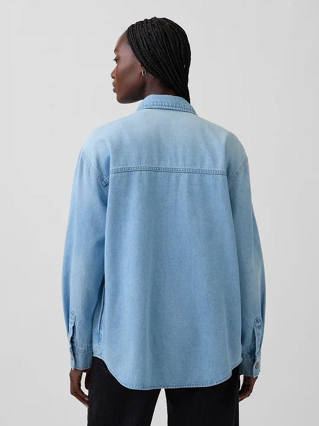 Chaqueta de camisa vaquera de estilo western