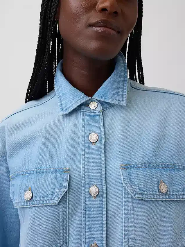 Chaqueta de camisa vaquera de estilo western