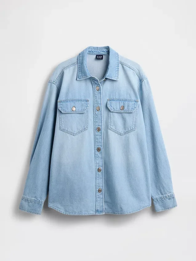 Chaqueta de camisa vaquera de estilo western