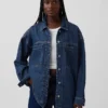 Chaqueta de camisa vaquera oversize