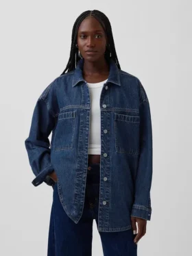 Chaqueta de camisa vaquera oversize