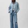 Chaqueta de camisa vaquera oversize