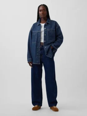 Chaqueta de camisa vaquera oversize