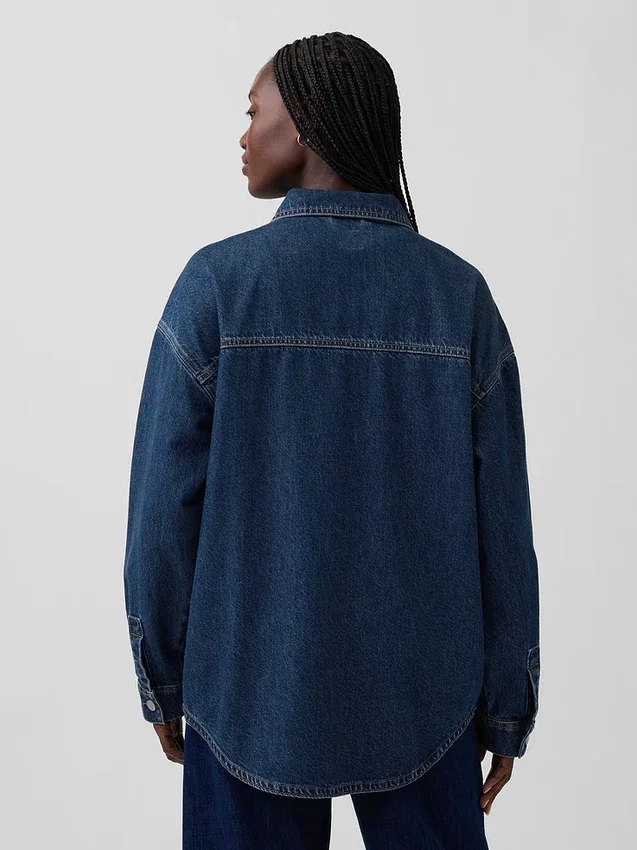 Chaqueta de camisa vaquera oversize