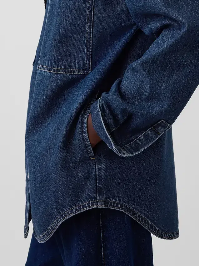 Chaqueta de camisa vaquera oversize