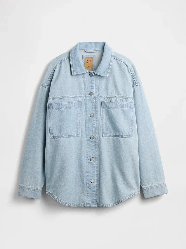 Chaqueta de camisa vaquera oversize