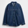 Chaqueta de camisa vaquera oversize
