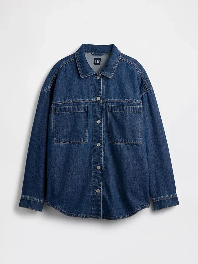 Chaqueta de camisa vaquera oversize