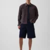 Chaqueta de camiseria con cremallera de seersucker