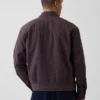 Chaqueta de camiseria con cremallera de seersucker