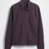 Chaqueta de camiseria con cremallera de seersucker