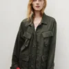 Chaqueta de campo de corte holgado