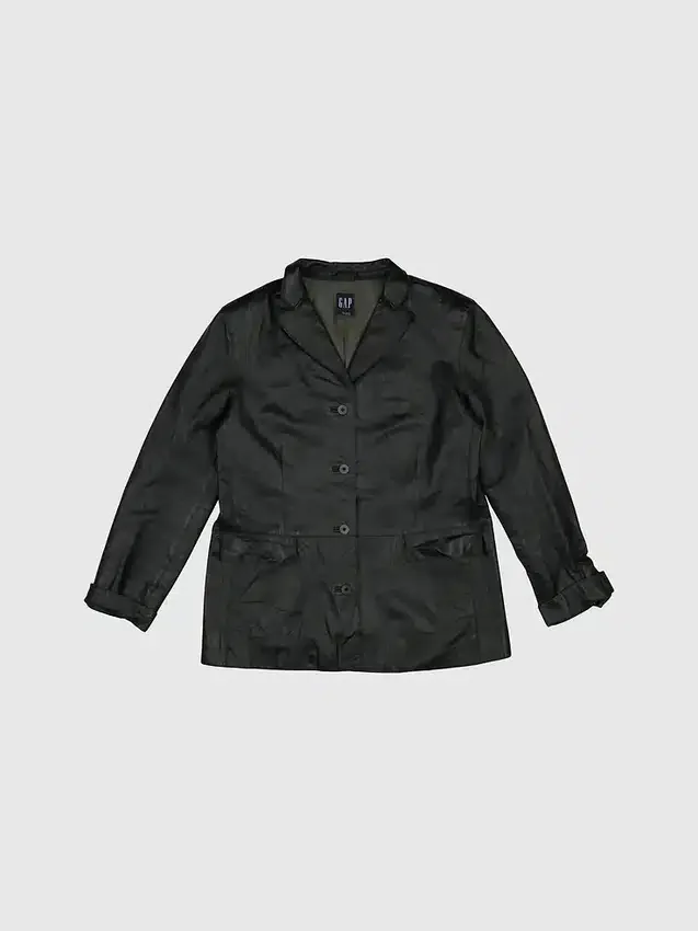 Chaqueta de cuero Gapvintage para mujer de los años 90 - L
