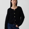 Chaqueta de jerséu con textura 100 % algodón