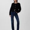 Chaqueta de jerséu con textura 100 % algodón