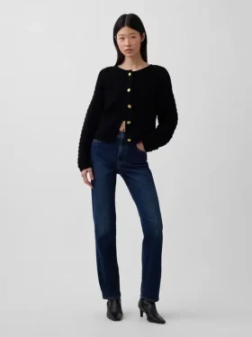 Chaqueta de jerséu con textura 100 % algodón