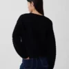 Chaqueta de jerséu con textura 100 % algodón