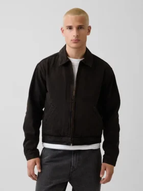 Chaqueta de trabajo de corte cuadrado en denim