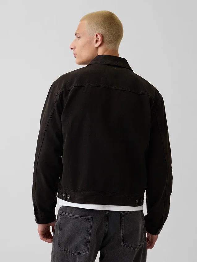 Chaqueta de trabajo de corte cuadrado en denim