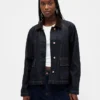 Chaqueta de trabajo tipo swing de denim ultrasuave
