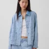 Chaqueta de trabajo vaquera a rayas