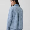 Chaqueta de trabajo vaquera a rayas