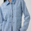 Chaqueta de trabajo vaquera a rayas
