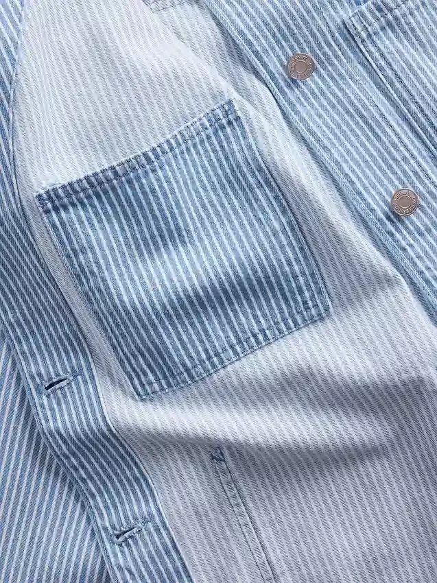 Chaqueta de trabajo vaquera a rayas