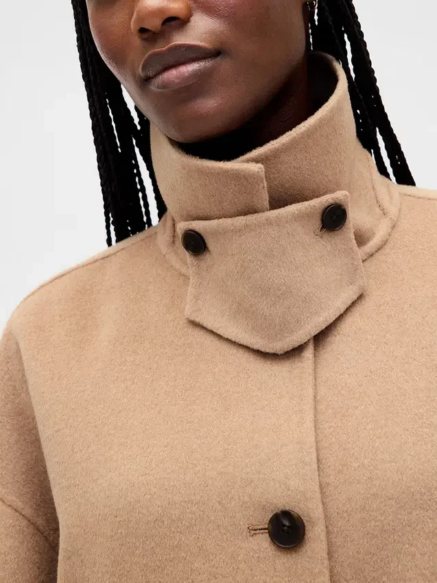 Chaqueta holgada de mezcla de lana