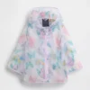 Chaqueta impermeable con mariposas para bebés y niños